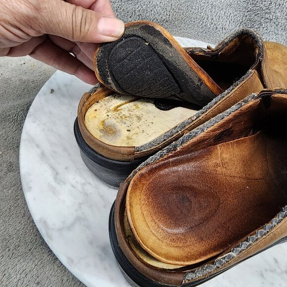 Ariat Shoes Womens Size 7 Mendocino Tassel Clog Brown Leather Slip-On *Read* - Picture 13 of 14